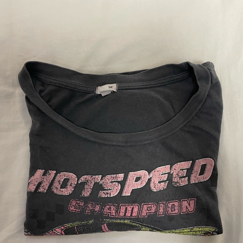 Garage hot speed car baggy cropped t-shirt